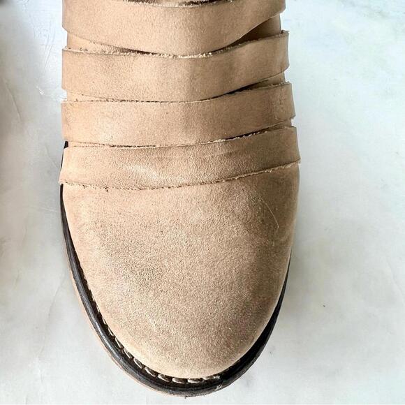 Free People Natural Distressed Hybrid Ankle Booties ~ Size 38